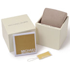 Michael Kors Mini Jaycie Gold Dial Beige Coated Canvas Strap Women's Watch - MK2861