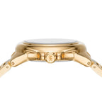 Michael Kors Oversized Camille Chronograph White Dial Gold Women's Watch - MK7270