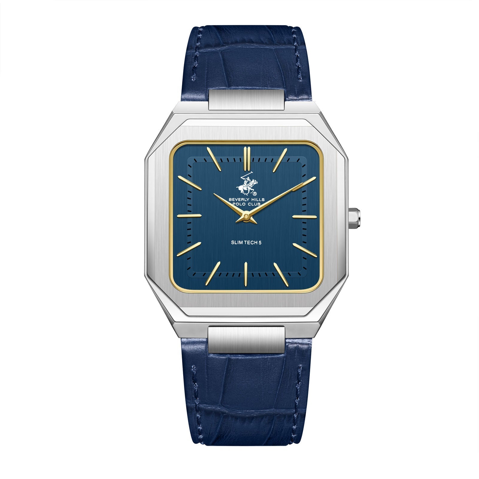 Beverly Hills Polo Club Slim Tech 5 Blue Dial Silver Watch BP3865X.399 Main image