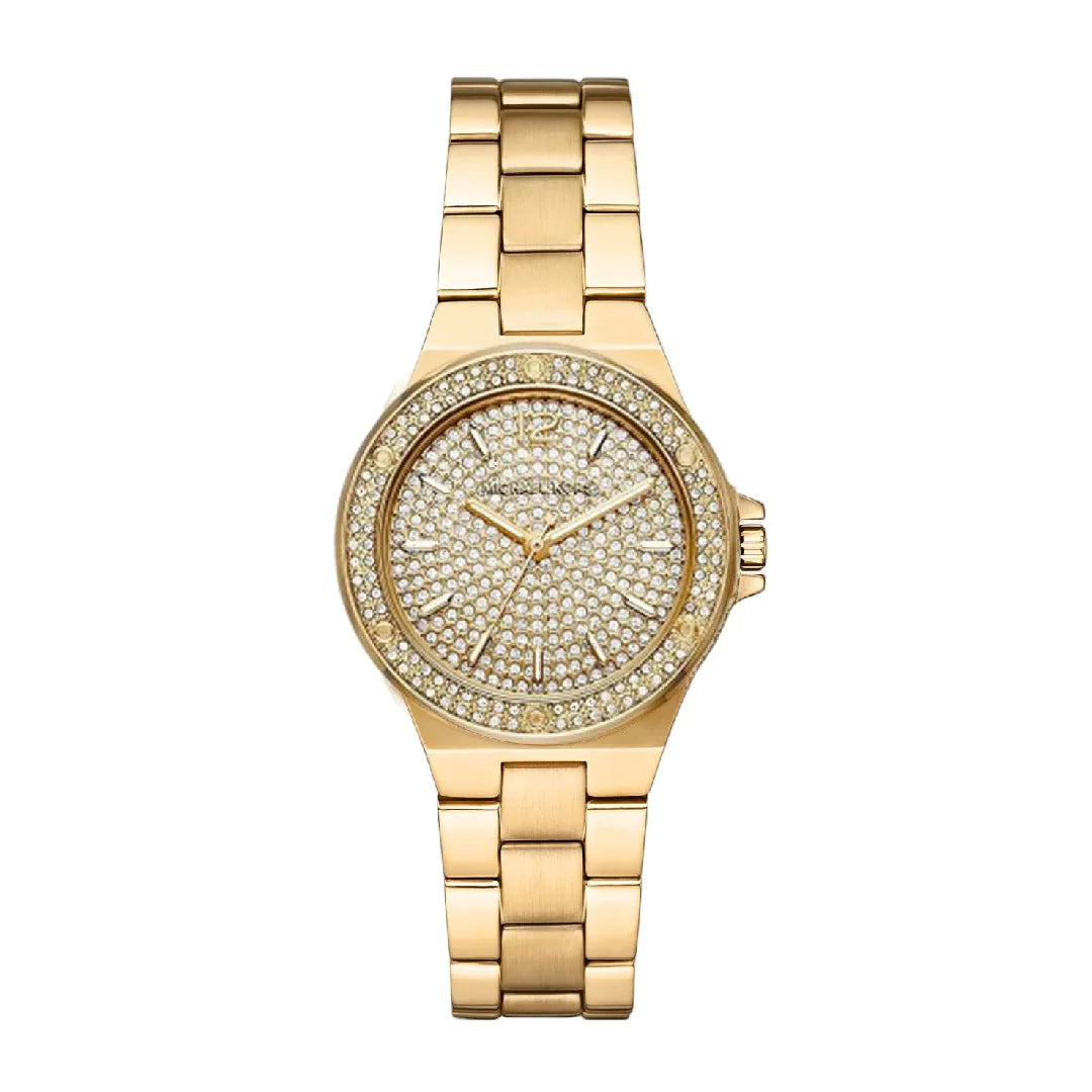 Michael Kors Lennox dameshorloge met drie wijzers, goudkleurig - MK7289 Hoofdafbeelding