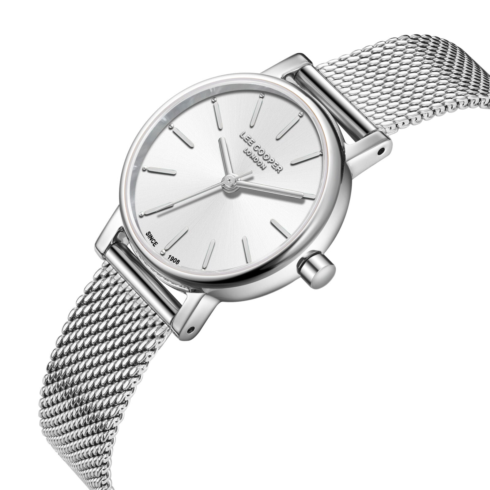Lee Cooper Louna Silver Dial and Mesh Strap Watch - LC08292.330 Secundaire afbeelding