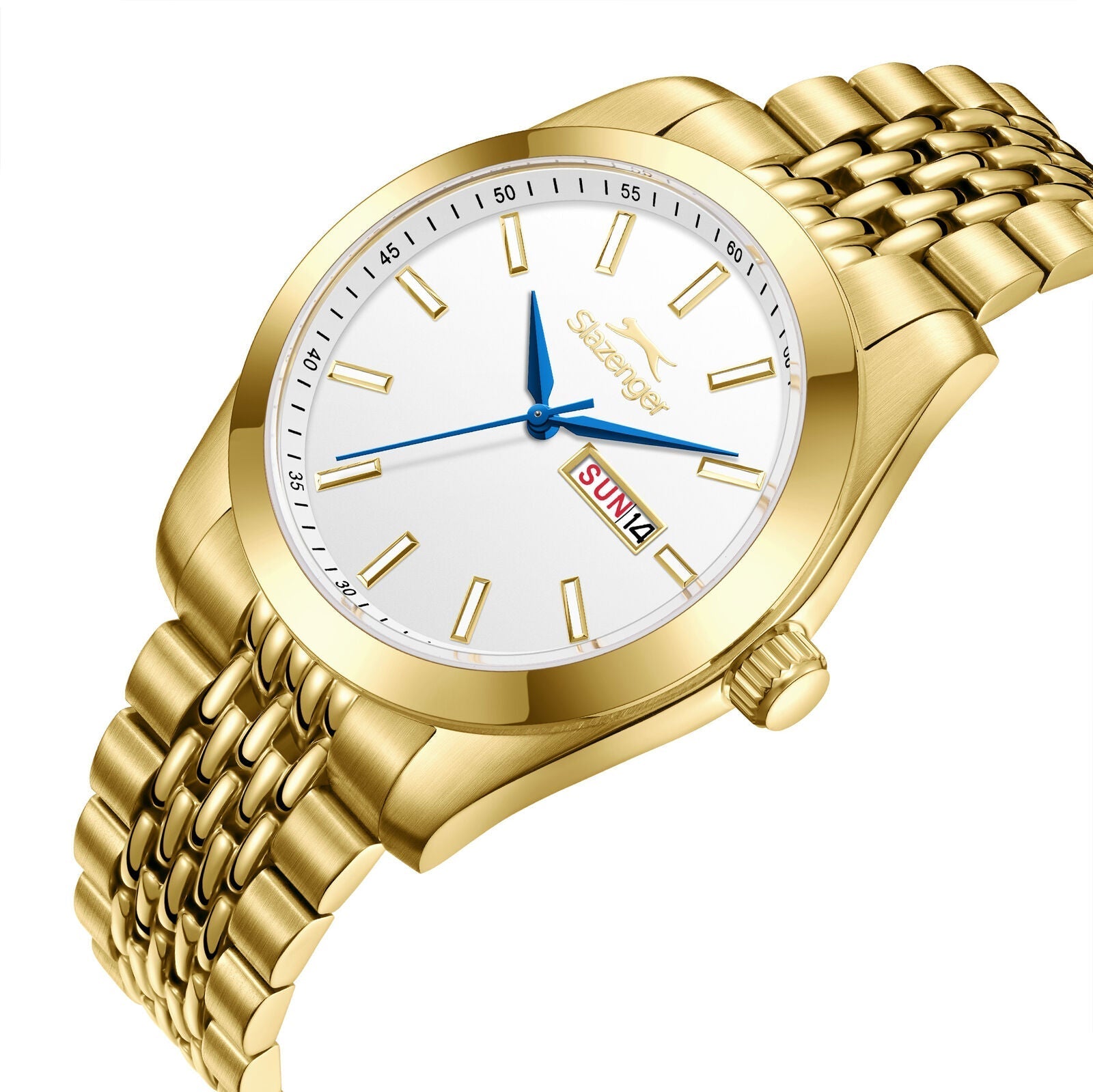 Slazenger Classic Day Date Window White Dial Gold Watch - SL.9.2579.1.130 Secondary image