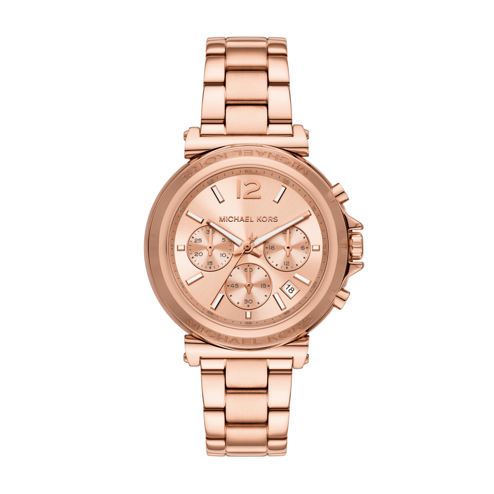 Michael Kors Oversized Maren Chronograph Rose Gold-Tone Women's Watch - MK7494 Main image