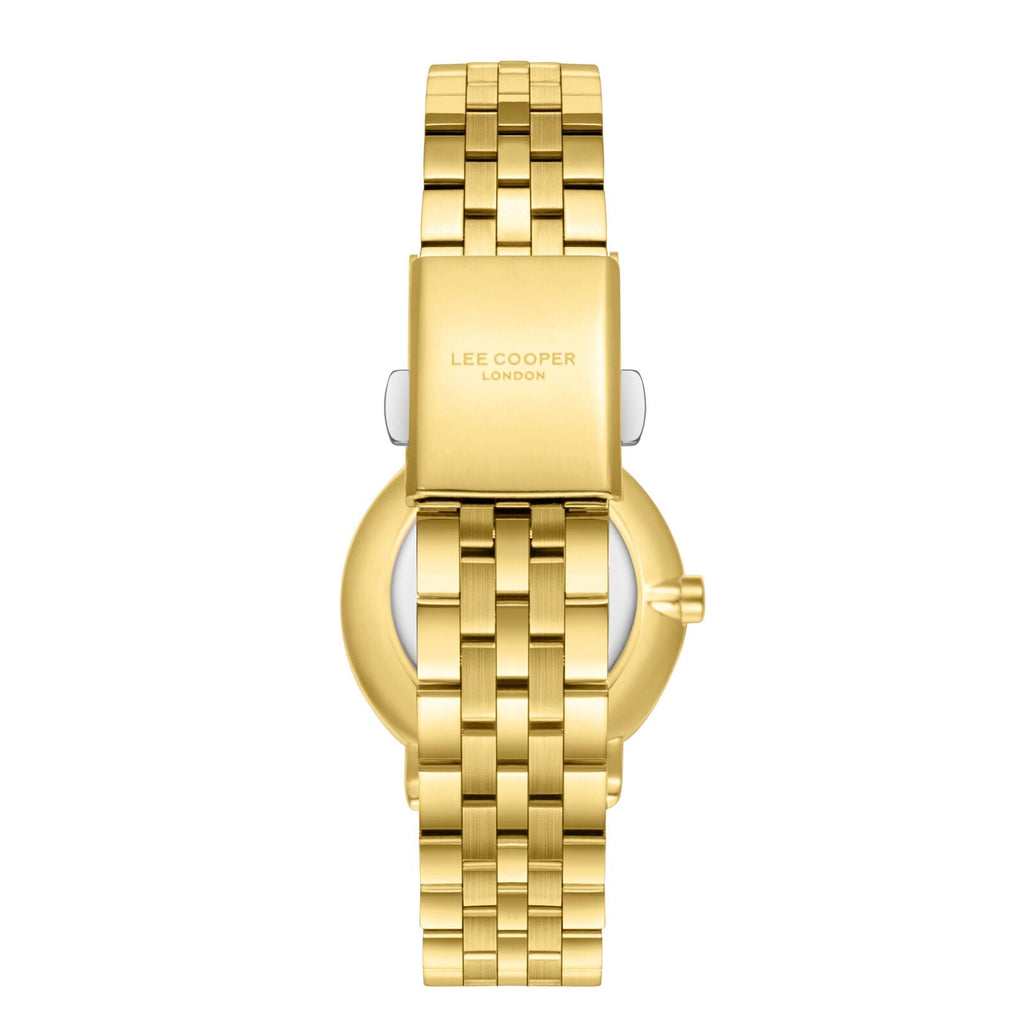 Lee Cooper Fashion Classic White Dial Gold Watch - LC08297.130
