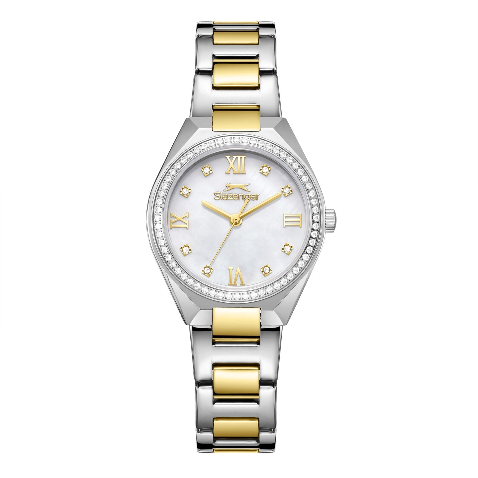 Slazenger Crystals White Dial Two Tone Watch - SL.09.2590.3.220 Main image
