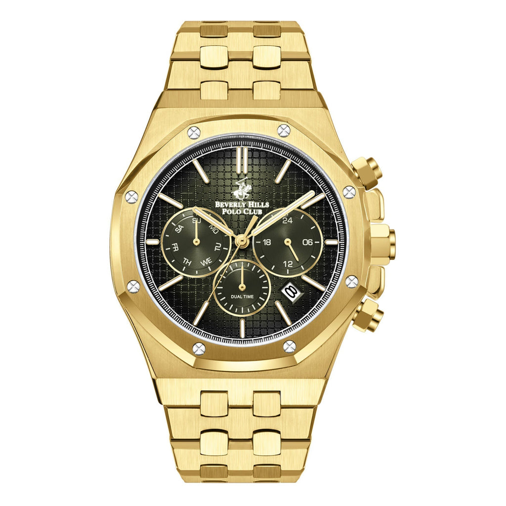 Beverly Hills Polo Club Luxury All Gold Date Multifunction Watch BP3051X.170