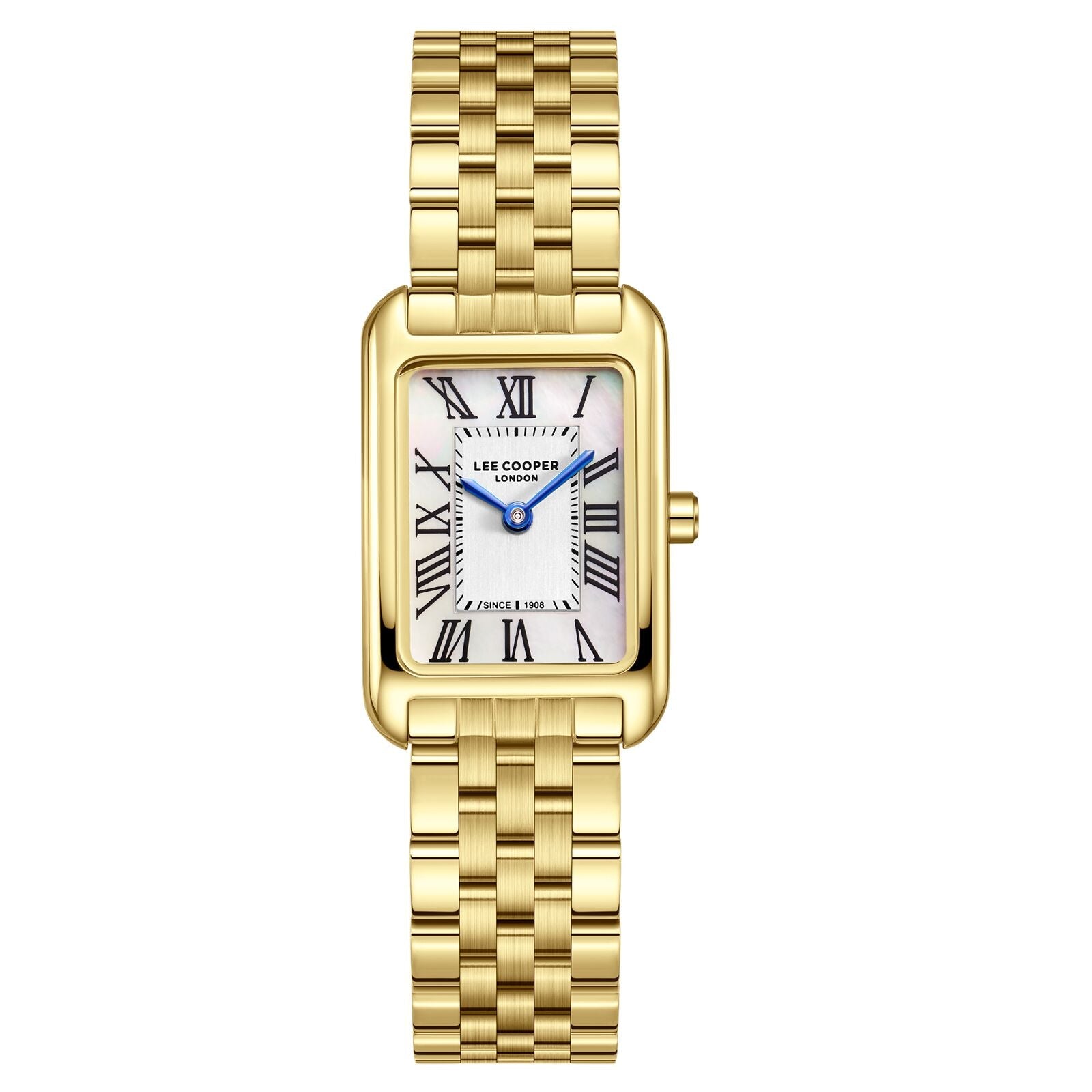 Lee Cooper Classic Square White Dial Gold Watch - LC08135.120 Hoofdafbeelding