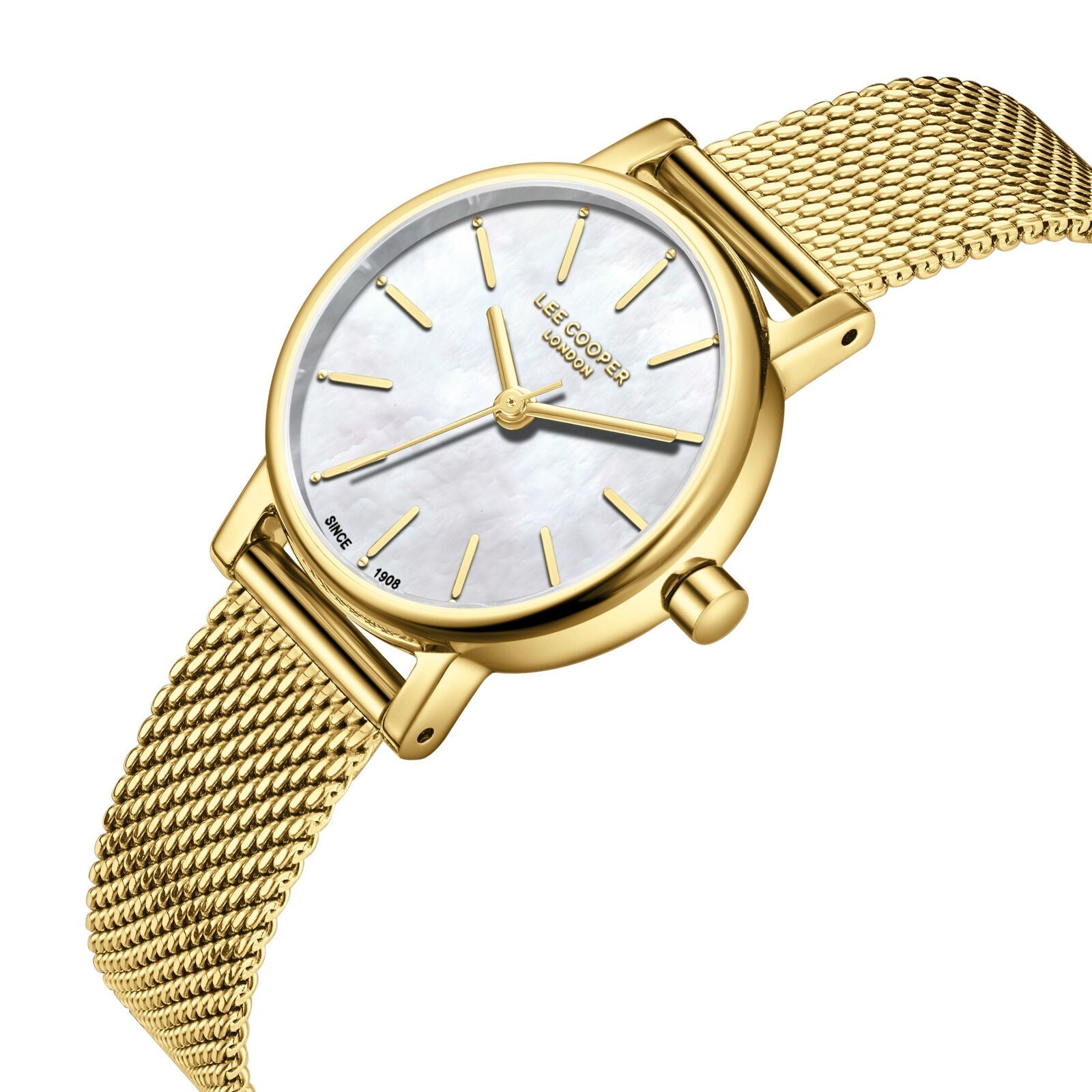 Lee Cooper Louna White MOP Dial Gold Mesh Watch - LC08292.120 Secundaire afbeelding