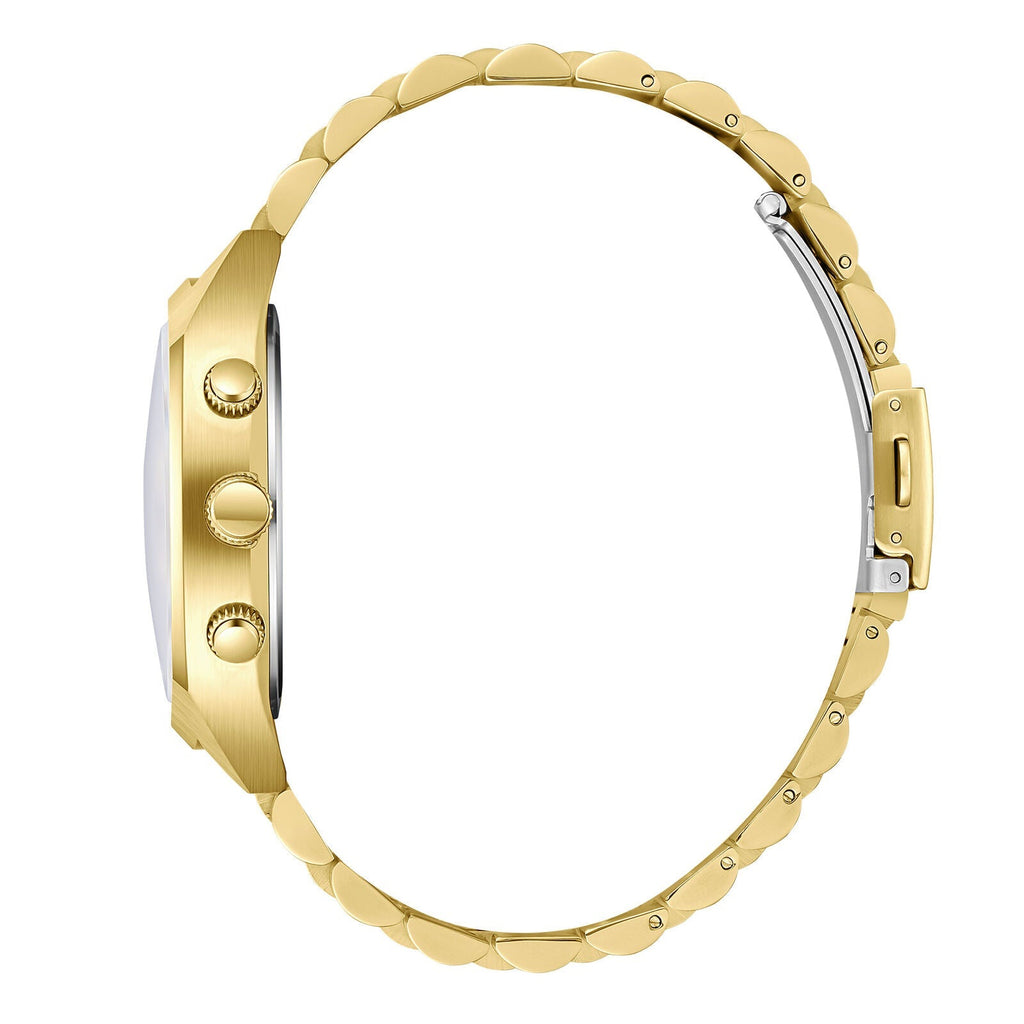 Slazenger Luminous Multifunction Silver Sunray Dial Gold Watch - SL.09.2574.2.130