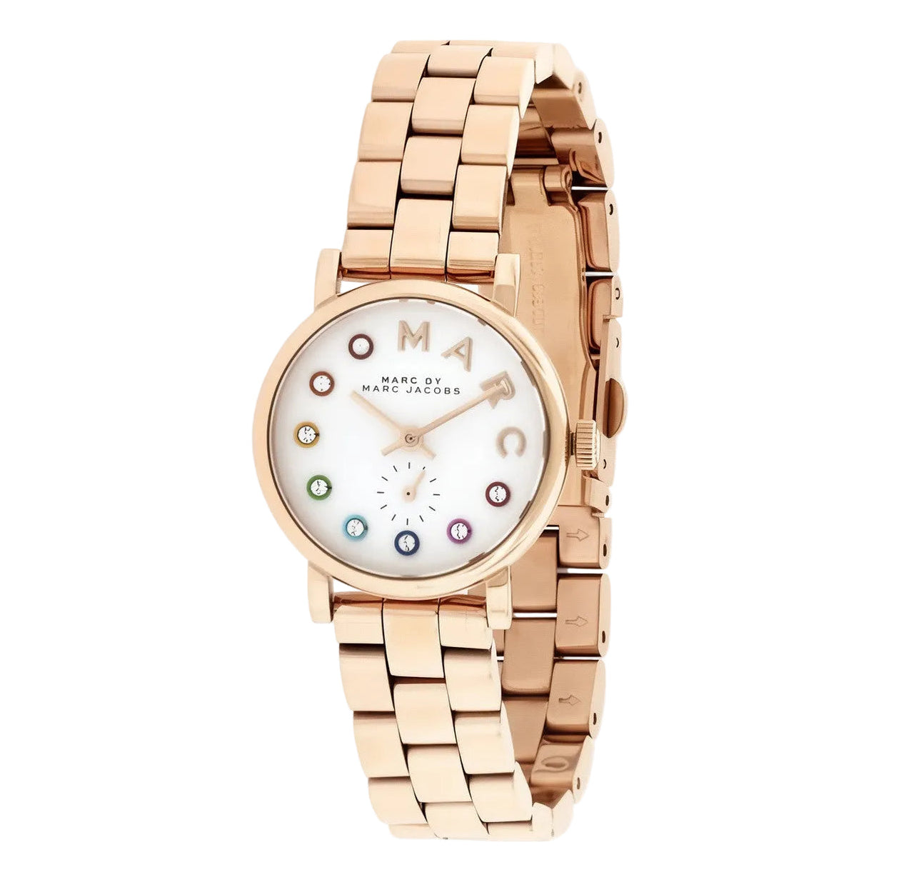 Marc By Marc Jacobs Baker Dexter White Rose Gold Watch MBM3443 Hoofdafbeelding