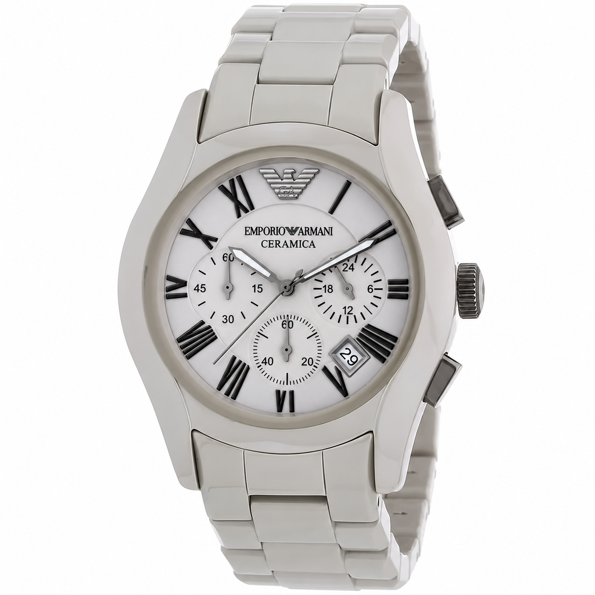 Emporio Armani Valente 43mm Grey Dial Chronograph Men's Watch AR1459