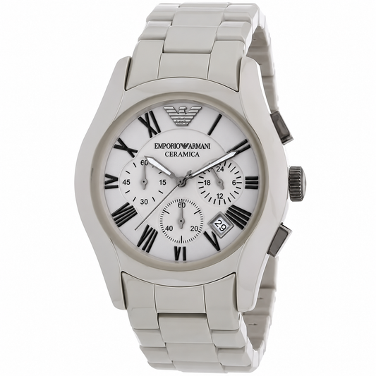 Emporio Armani Valente 43mm Grey Dial Chronograph Men's Watch AR1459