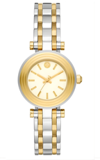 Tory Burch Gold Tone St Steel Ivory Dial Women's Watch TBW9013