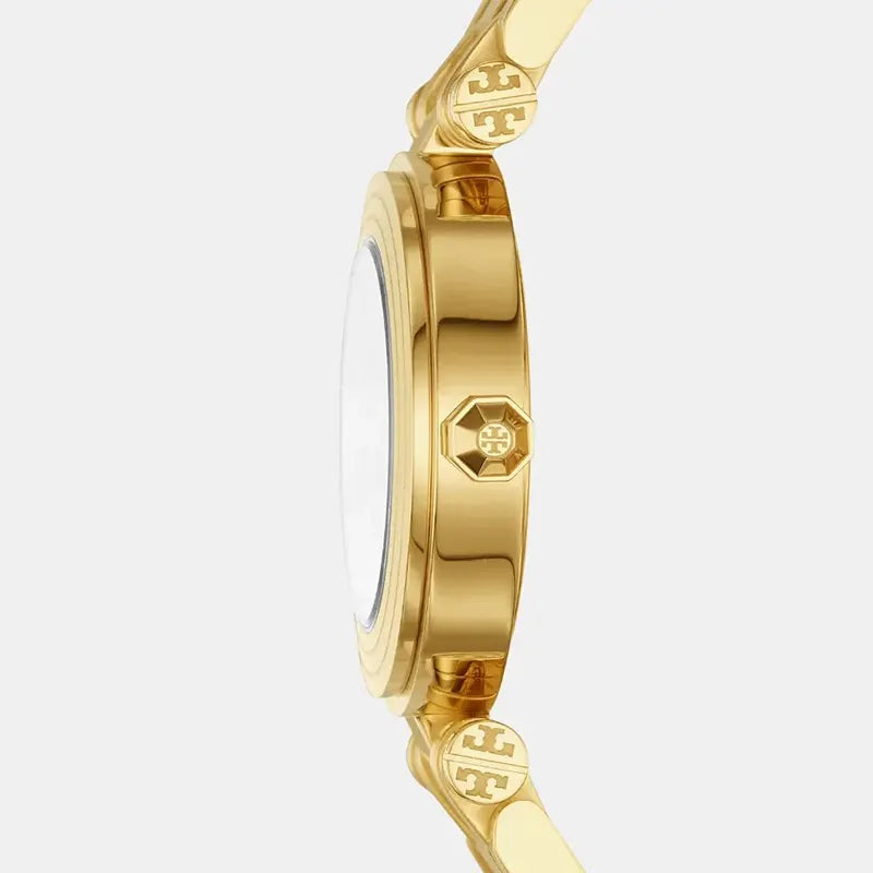 Tory Burch Classic T 30mm Navy Blue Dial Gold-Tone Women's Watch TBW9010