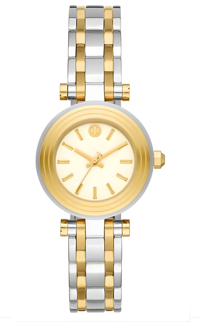 Tory Burch Gold Tone St Steel Ivory Dial Women's Watch TBW9013 Hoofdafbeelding