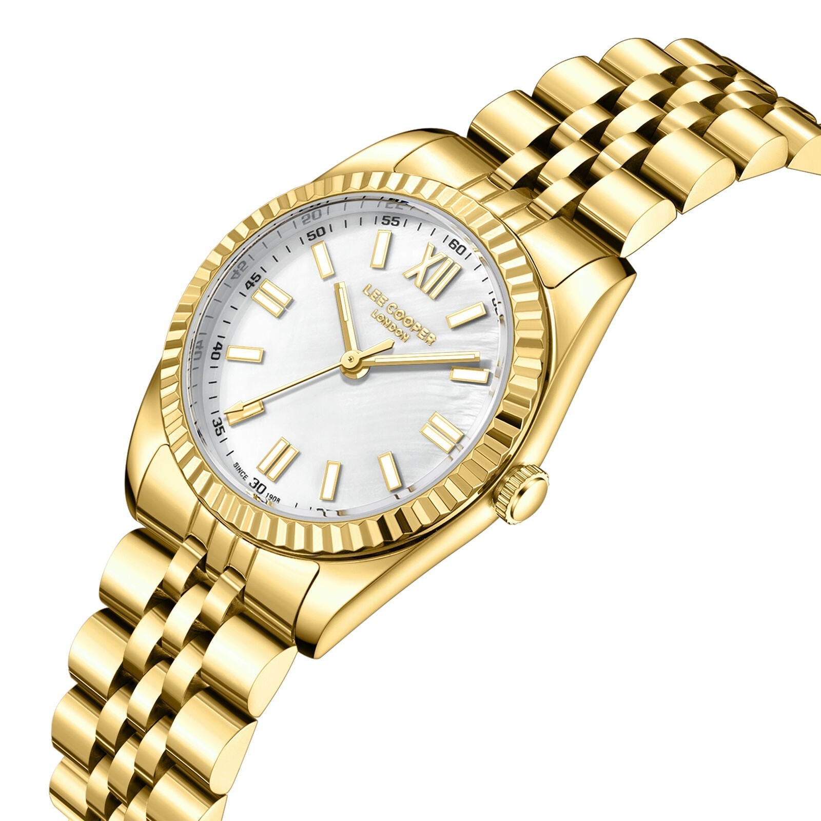Lee Cooper Fashion White Dial Gold Watch - LC08303.120 Secundaire afbeelding