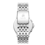 Beverly Hills Polo Club Dual Time Blue Dial Silver Date Watch BP3852X.390