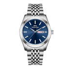 Slazenger Classic Day Date Window Blue Dial Silver Watch - SL.9.2579.1.390