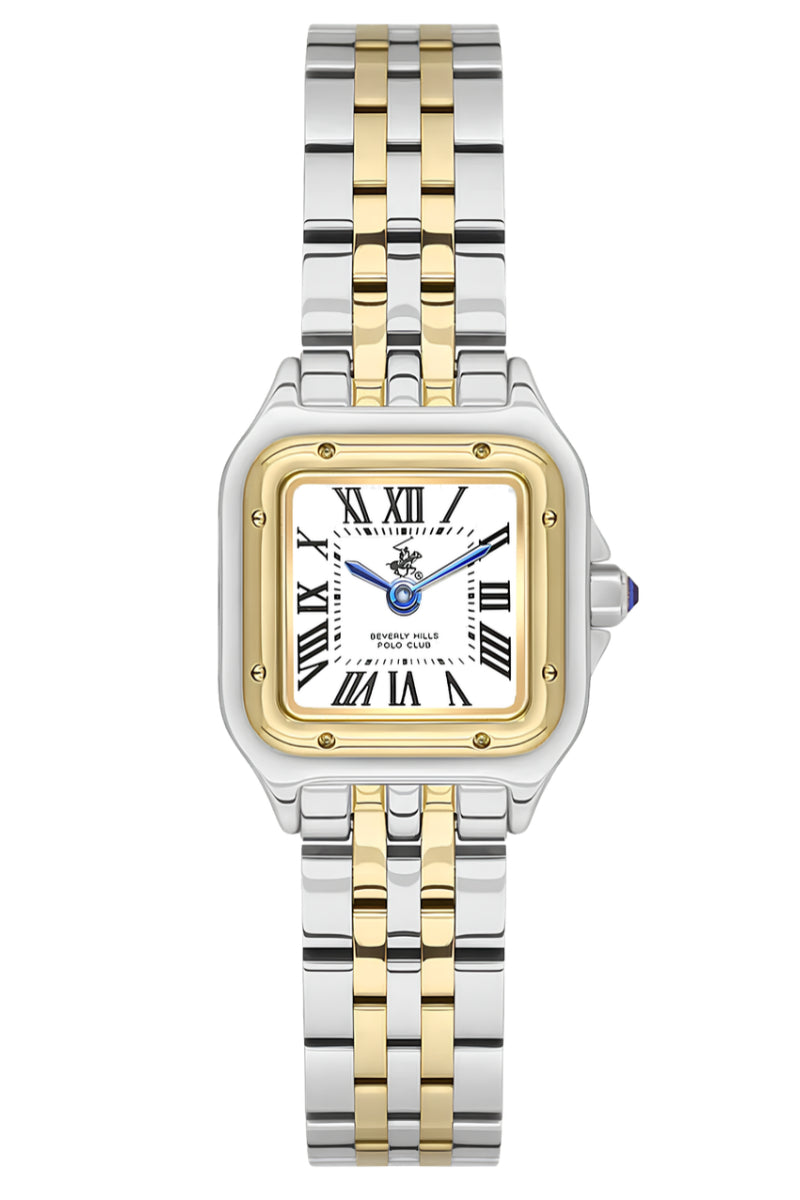 Beverly Hills Polo Club 22mm White Dial Two-Tone Women's Watch BP3600C.231