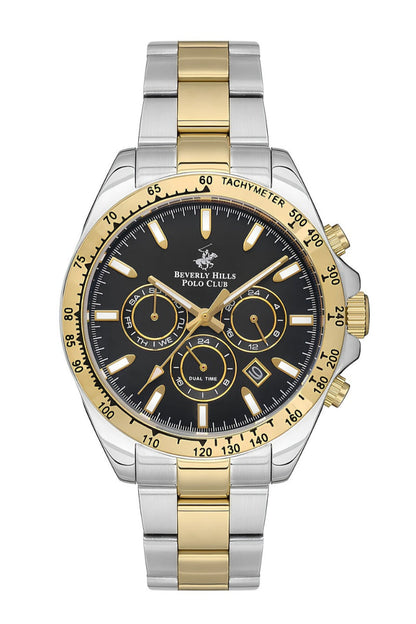 Beverly Hills Polo Club 42mm Black Dial Two-Tone Multifunction Men's Watch BP3127X.251