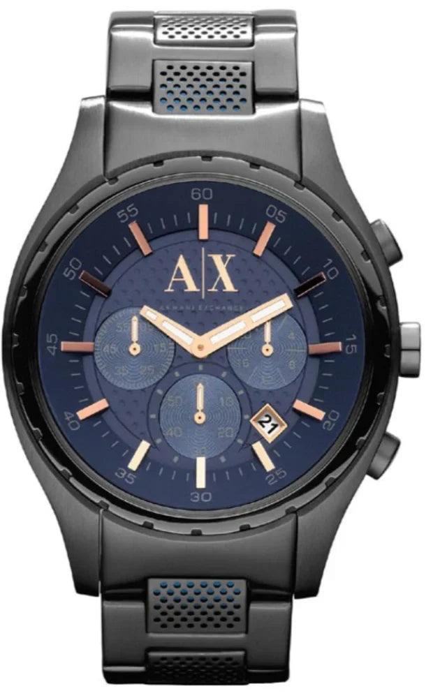 Armani Exchange Chronograph Blue Dial Grey Watch - AX1166 Hoofdafbeelding