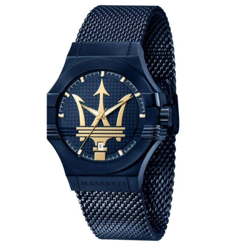 Maserati Potenza 42mm Blue Dial Mesh Men's Watch R8853108008