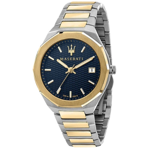 Maserati Stile 45mm Blue Dial Two-Tone Men's Watch R8853142008