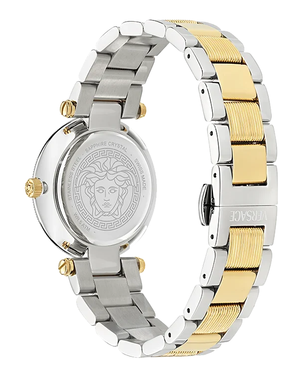 Versace Reve 35mm Gold Dial Two-Tone Women's Watch VE8B00324