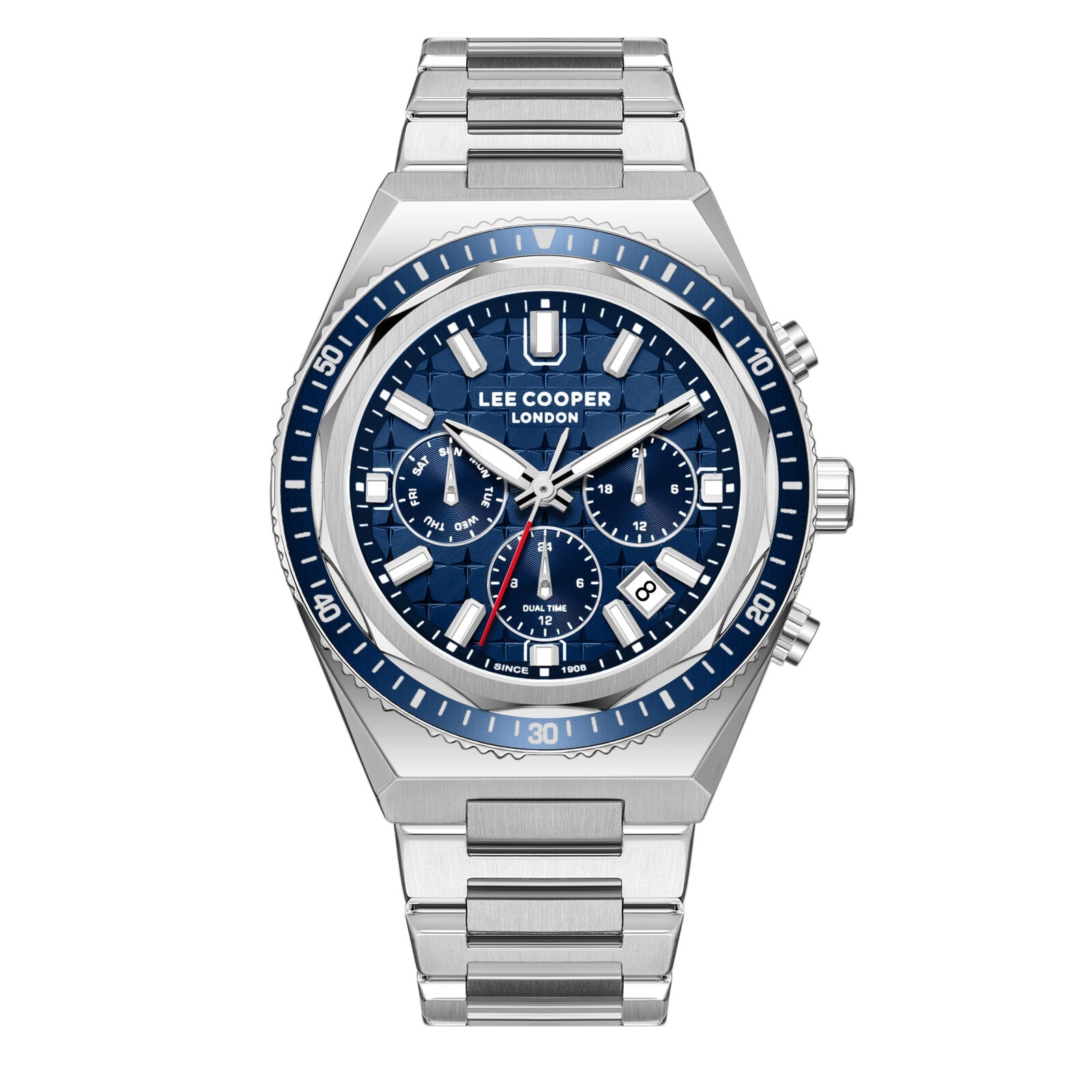 Lee Cooper Elias Multifunction Blue Dial Silver Watch - LC08317.390 Main image
