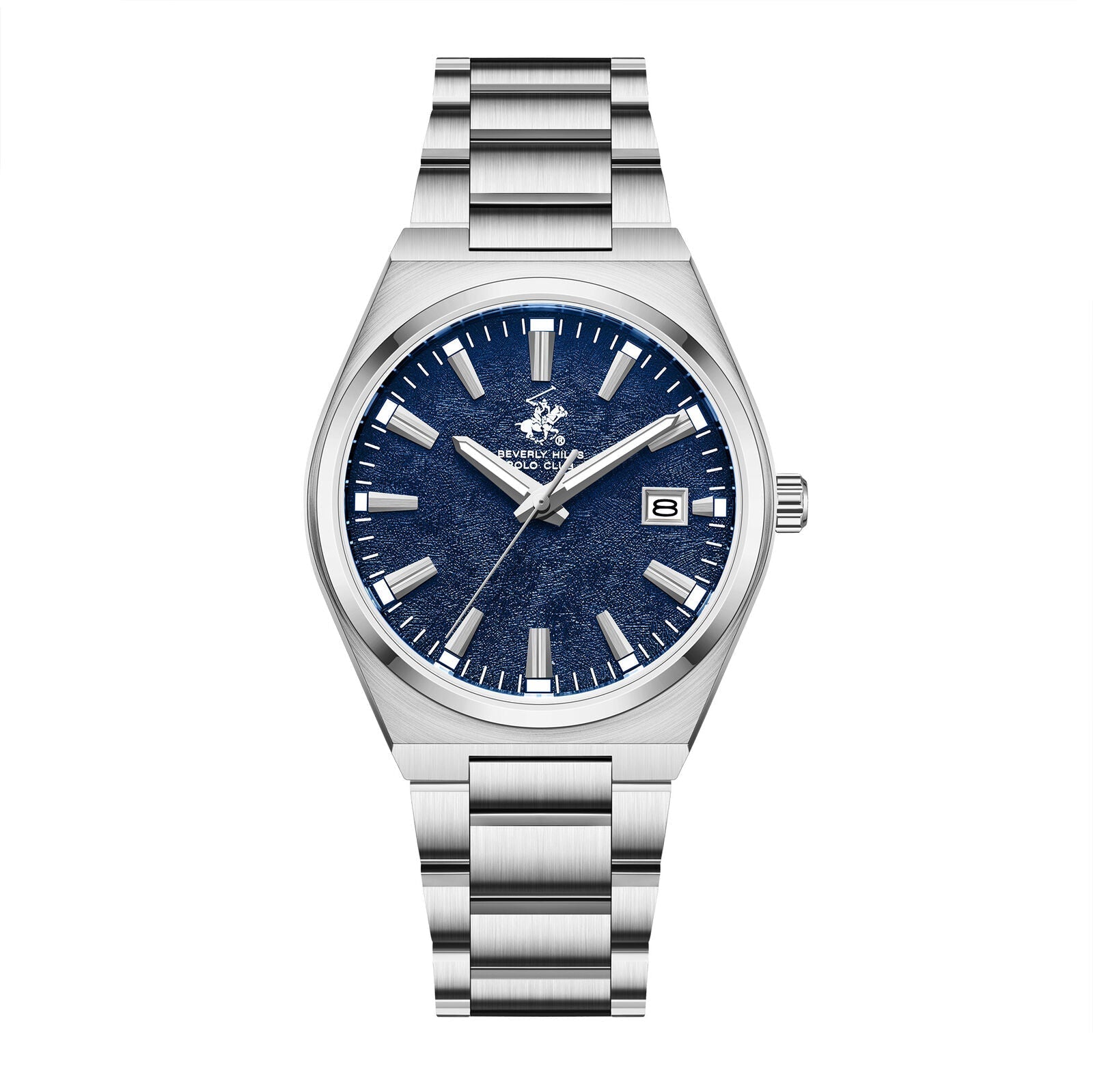 Beverly Hills Polo Club Blue Dial Silver Date Watch BP3851X.390 Main image