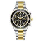 Slazenger Dual Time Multifunction Black Dial Two Tone Watch - SL.09.2604.2.250