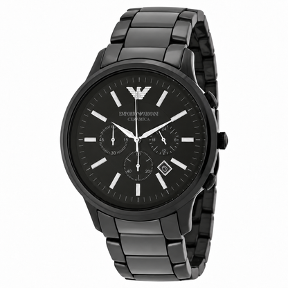 Emporio Armani Ceramica 47mm Black Dial Ceramic Chronograph Men's Watch AR1451