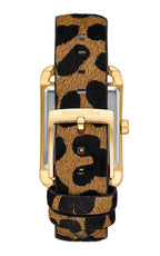 Michael Kors Monroe Gold-Tone and Leopard Print Calf Hair Women's Watch - MKO1115