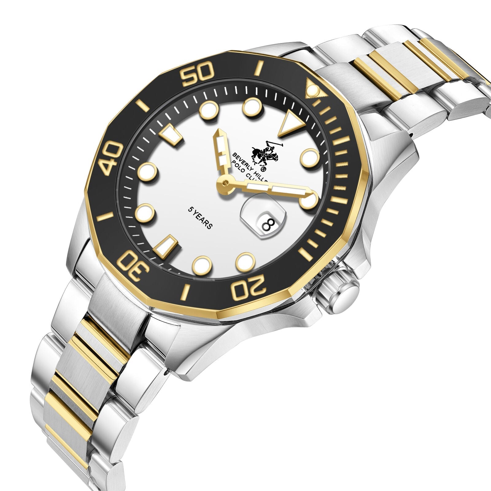 Beverly Hills Polo Club 5 Year White Dial Two-Tone Date Watch BP3878X.230 Secondary image