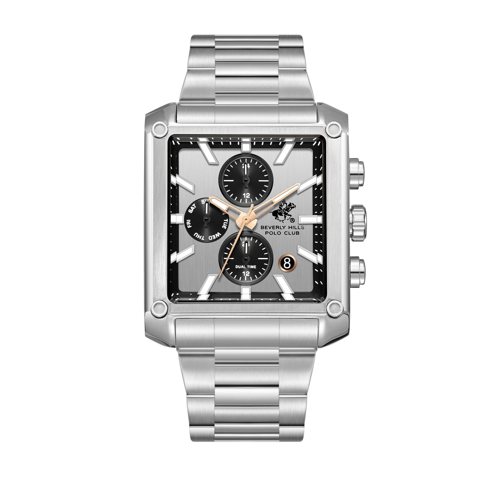 Beverly Hills Polo Club Dual Time Multifunction Silver Watch BP3868X.330 Main image