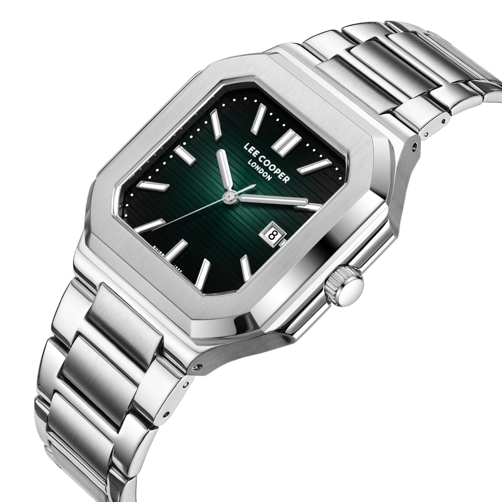 Lee Cooper Maxime Square Case Green Dial Silver Watch - LC08269.370 Secondary image
