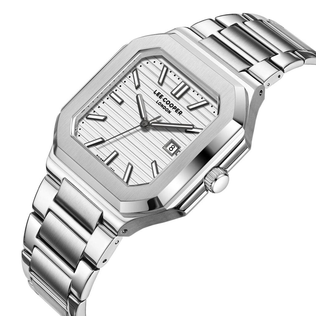 Lee Cooper Maxime Square Case All Silver Watch - LC08269.330