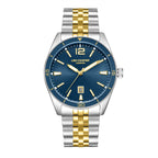 Lee Cooper Oswin Date Window Blue Dial Two Tone Watch - LC08281.290
