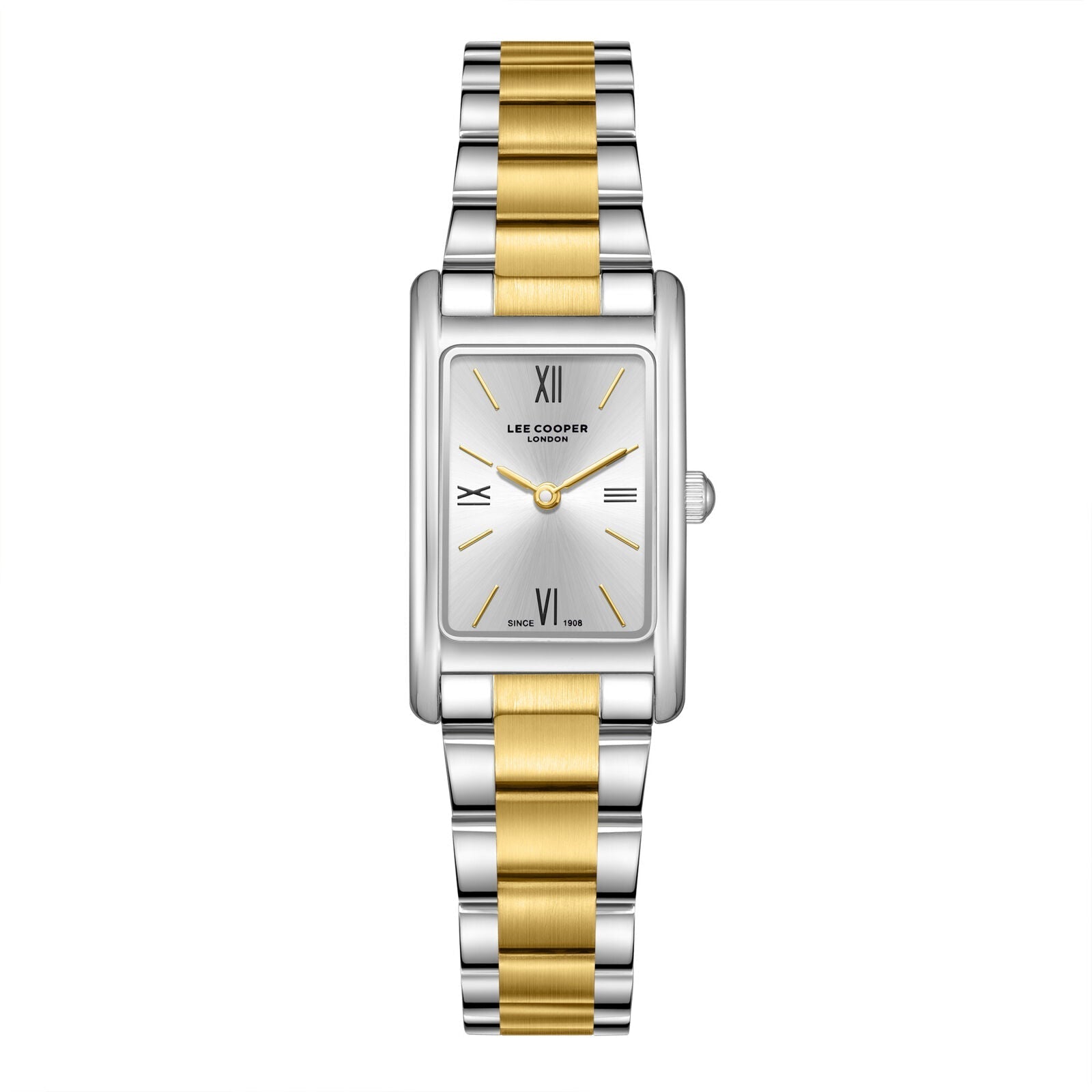 Lee Cooper Square Silver Dial Two Tone Watch - LC08300.230 Hoofdafbeelding