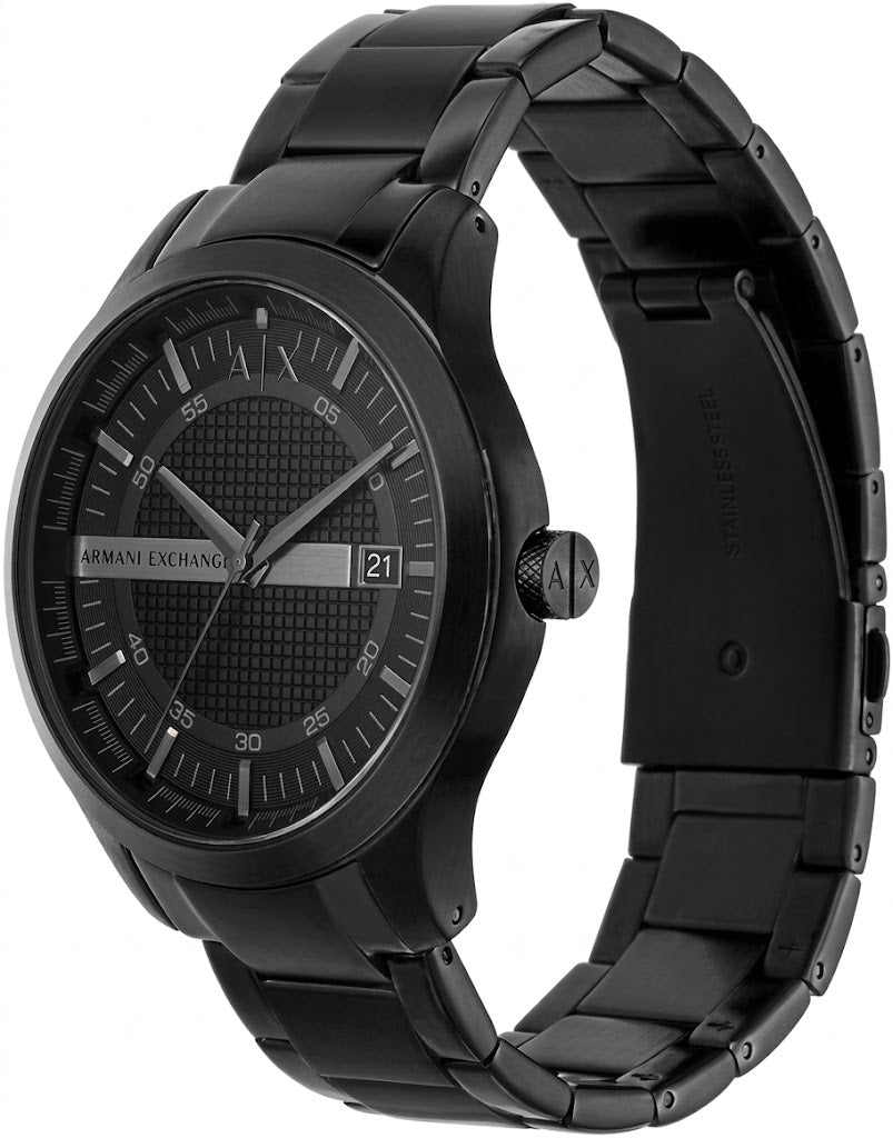 Armani Exchange Hampton 46mm Black Dial Black-Tone Men's Watch AX2104
