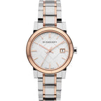 Burberry Two Tone Rose Gold Stainless Steel Bracelet Ladies Watch BU9105