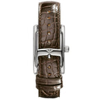 Emporio Armani Gianni Rectangular Dark Brown Genuine Leather women's watch - AR0155