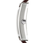 Emporio Armani Gianni Rectangular Dark Brown Genuine Leather women's watch - AR0155