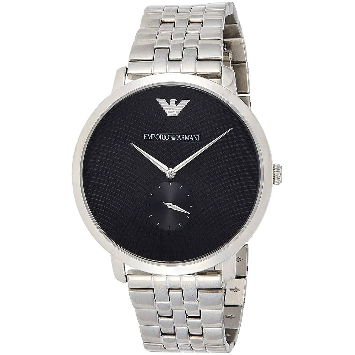 Emporio Armani Modern Slim Textured Black Dial Silver Men's Watch - AR11161 Secundaire afbeelding