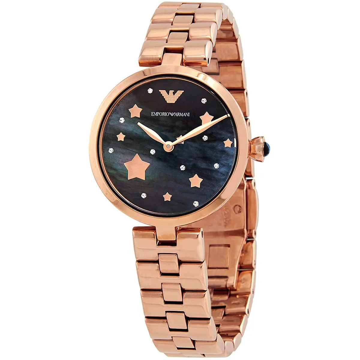 Emporio Armani Arianna Black MOP Dial Rose gold Women's Watch - AR11197 Secundaire afbeelding