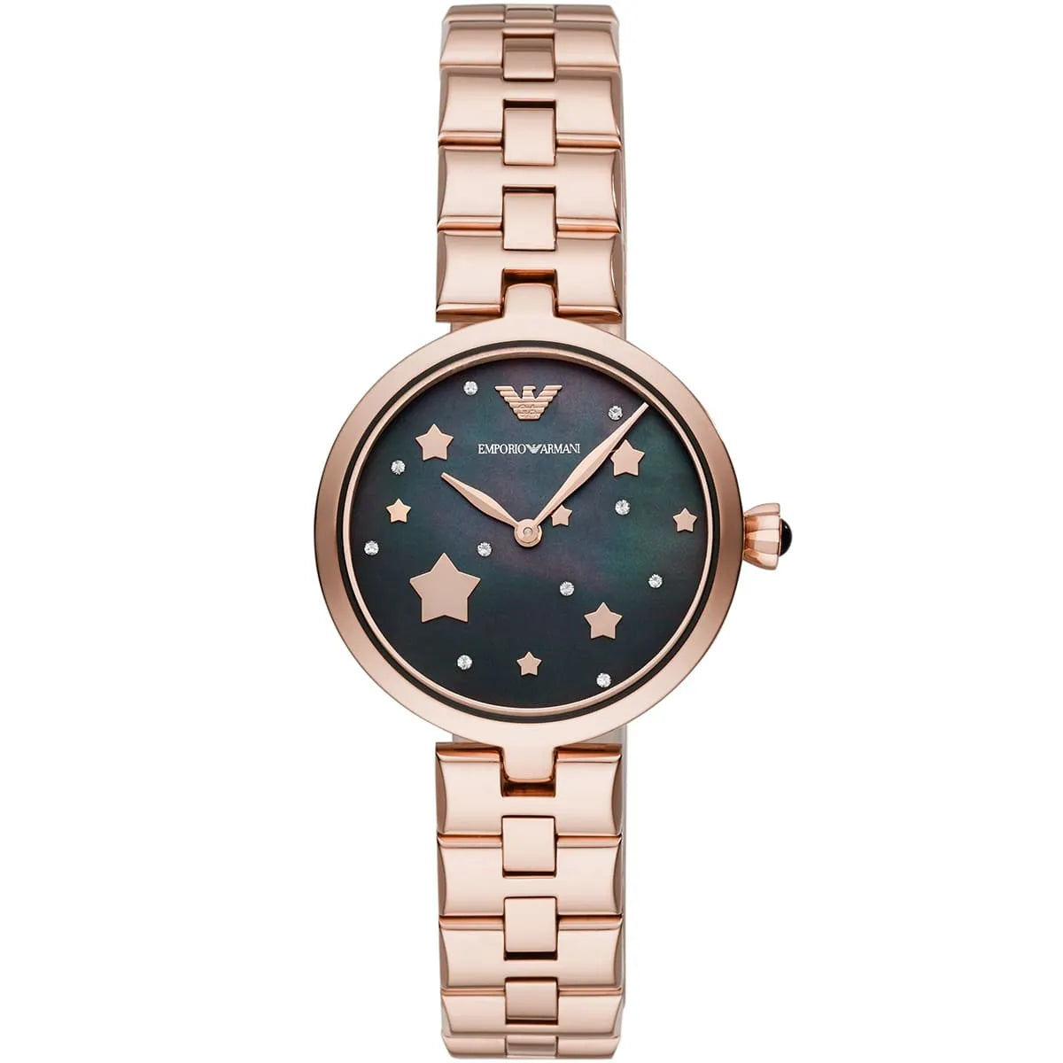 Emporio Armani Arianna Black MOP Dial Rose gold Women's Watch - AR11197 Hoofdafbeelding