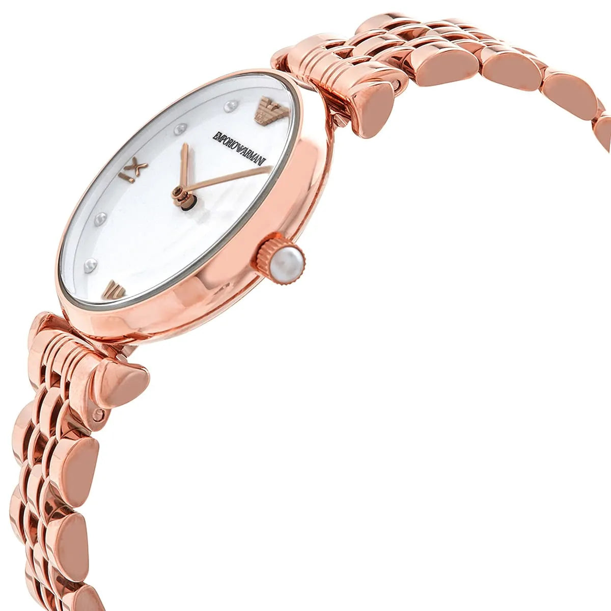 Emporio Armani Gianni T-Bar Quartz Rose Gold Women's Watch - AR11267 Secundaire afbeelding