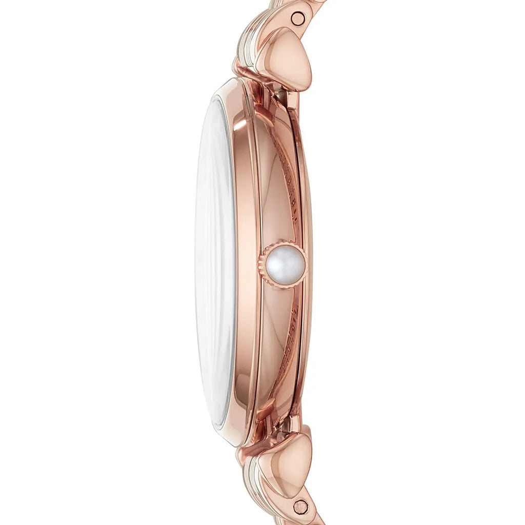 Emporio Armani Gianni T-Bar Quartz Rose Gold Women's Watch - AR11267