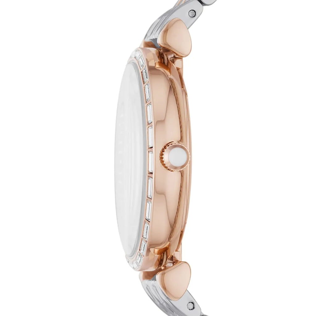Emporio Armani Gianni T-Bar Quartz Silver Dial Women's Watch - AR11293