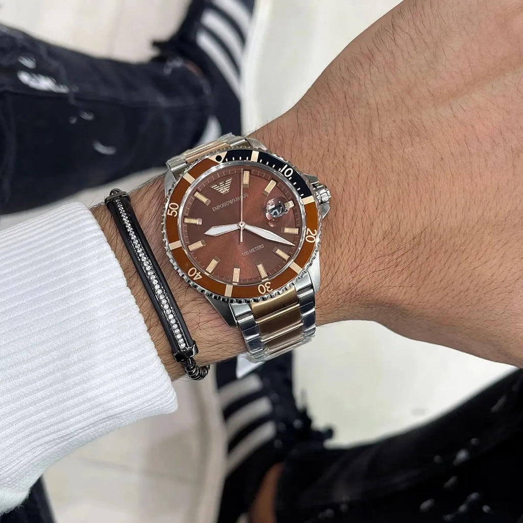 Emporio Armani Sea Explorer Two Tone Men's Watch - AR11340